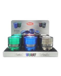 Metall Grinder mit LED 4-teilig &oslash;63mm 4-farbig sortiert