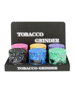Metall Grinder Streusel Design teils Durchsichtig 4-teilig &oslash;60mm 6-farbig sortiert