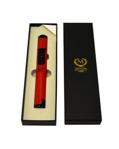 Stabfeuerzeug Jet Claviers 16,5cm inkl. Zigarrenablage, Piercer, Punch Rot