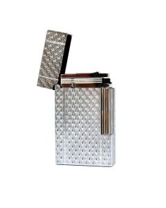 Zigarrenfeuerzeug Paris Brass Lighter No. 9 Silver Brushed Waves