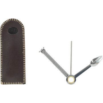 Pfeifenbesteck 3-teilig mit Pouch Chrom