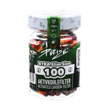 PURIZE Aktivkohlefilter - Xtra Slim Size - 100er Glas