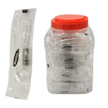 Glas Pfeife Basic 10cm transparent   