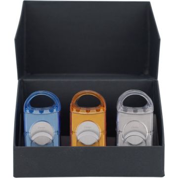Zigarren Cutter 2-Blade Transparent Sortiert