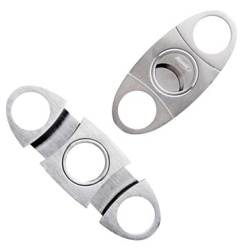 Zigarren Cutter 2-Blade Edelstahl mit schwarzer Geschenkbox