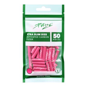 PURIZE Aktivkohlefilter - Xtra Slim Size - Pink - 6mm