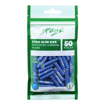 PURIZE Aktivkohlefilter - Xtra Slim Size - Blau - 6mm