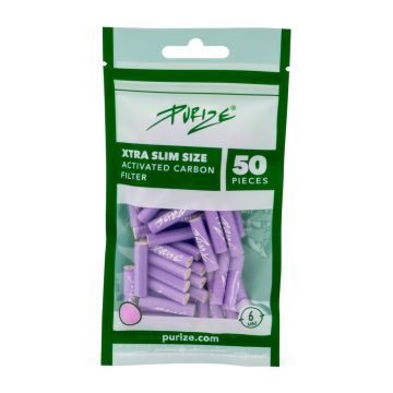 PURIZE Aktivkohlefilter - Xtra Slim Size - Lila - 6mm