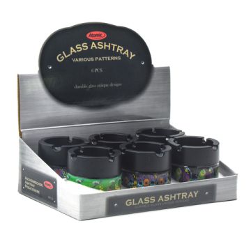 Glas Aschenbecher Metallic ø82mm farblich sortiert