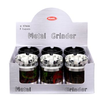 Metall Grinder LED 5-teilig ø63 mm farblich sortiert