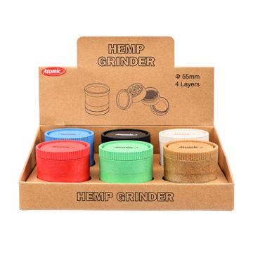 Hemp Grinder 4-teilig ø55 mm 6 Farben sortiert 