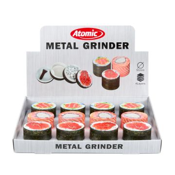 Metall Grinder 3D Sushi  4-teilig ø50 mm  verschiedene Designs  