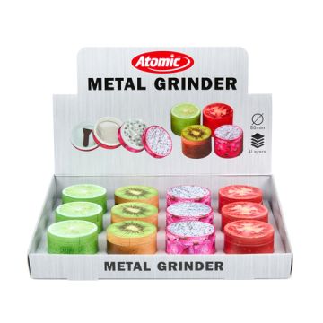 Metall Grinder 3D Fruits 4-teilig ø50 mm verschiedene Designs