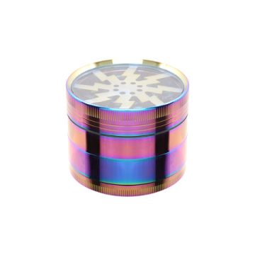 Metall Grinder Window Rainbow Plated 4-teilig ø62mm EVP in einer Tin Box