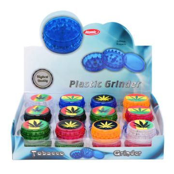 Plastik Grinder ø48mm 6-farbig und 4 Designs sortiert