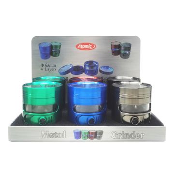Metall Grinder mit LED 4-teilig ø63mm 4-farbig sortiert