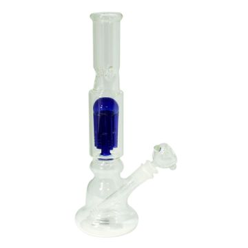 Glas Bong 30cm Klar + Blau