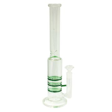Glas Bong 38cm Klar + Grün