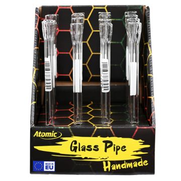 Glaspfeife Basic Transparent 12,5cm / ø 7mm "Made in EU"