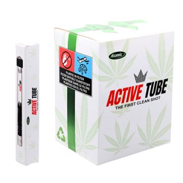 Glaspfeife mit Aktivkohle transparent EVP