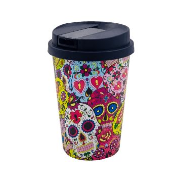 Biologisch abbaubare Bong als Kaffebecher im La Catrina Design
