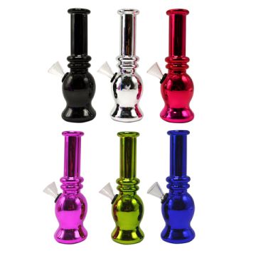 Glas Bong 16cm Dreieck ø 40mm metallic sortiert