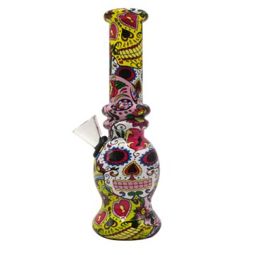 Glas Bong 15cm Skull ø 20mm Design