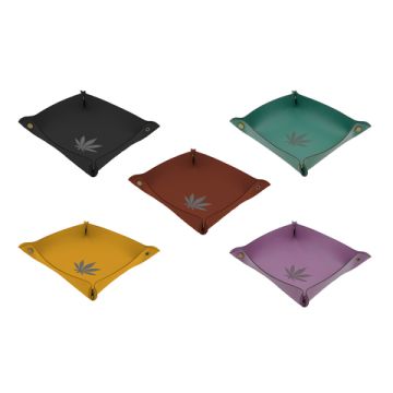 Rolling Tray aus PU faltbar 17,5 x 17,5 cm farblich sortiert