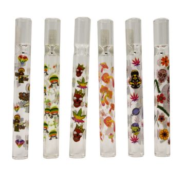Chillum für Glasbongs transparent  10cm x 1,2 cm 