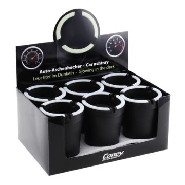 Auto Aschenbecher Glow Schwarz