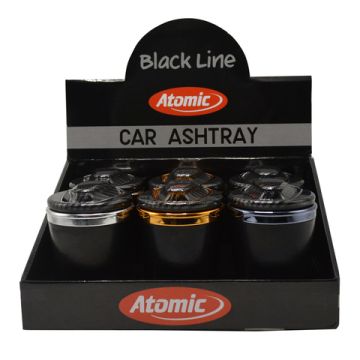 Auto Aschenbecher Black Line 10cm Keramik Innenleben