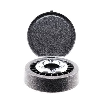 Rauchfrei Aschenbecher mit Deckel Hammerschlag EVP