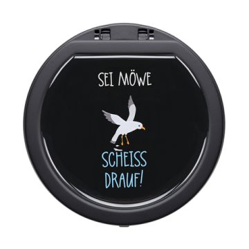 Rauchfrei Aschenbecher  Sei Möwe schwarz matt mit Doming im Deckel EVP
