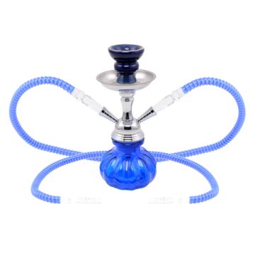Wasserpfeife 25 cm 2 Schläuche Pumpkin Blau