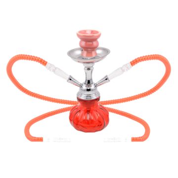 Wasserpfeife 25 cm 2 Schläuche Pumpkin Rot