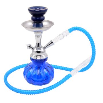Wasserpfeife 25 cm 1 Schlauch Pumpkin Blau