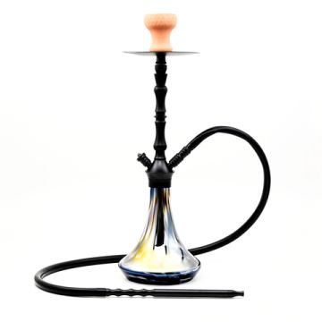 Wasserpfeife 62 cm 1 Schlauch Schwarz Rainbow