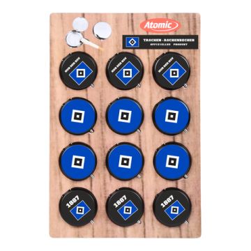 Taschenaschenbecher Ø4,8cm Doming "HSV"  3 Designs sortiert
