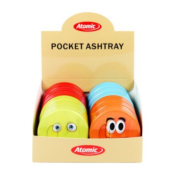 Tin Taschenaschenbecher Smileys Sortiert