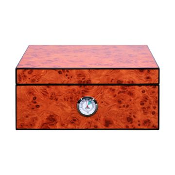 Set 4-teilig bestehend aus Wurzelholz Humidor, Aschenbecher, 2er Zigarrentasche und Cutter