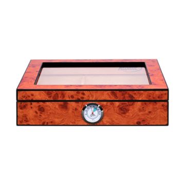 Humidor aus Ebenholz mit Glasfenster für bis zu 20 Zigarren