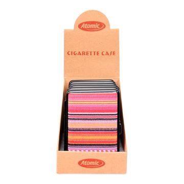 Zigarettenetui Metall mit Gummiband Indian Lady sortiert