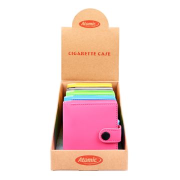 Zigarettenetui Metall mit Gummiband und Geldbörse  Sommer Design sortiert