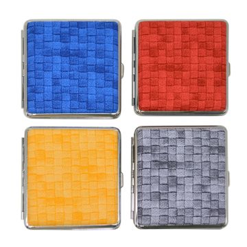 Zigaretten Etui Metall KS - PU Square Woven Designs