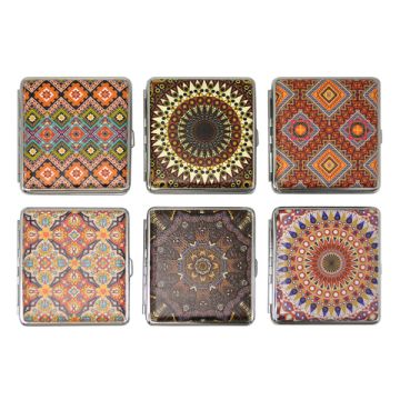 Zigaretten Etui Metall KS - PU Mandala Designs