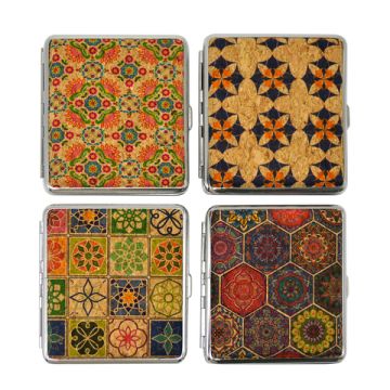 Zigaretten Etui Metall KS - Kork Mandala Designs