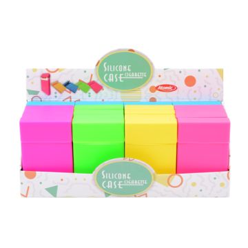 Zigaretten Box Slim XL Silikon Neon farblich sortiert