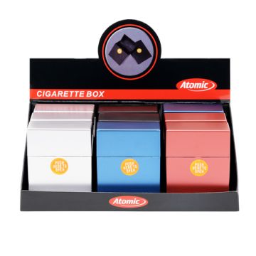 Zigaretten Sprungdeckelbox Big Box Metallic für 25 Zigaretten farblich sortiert 