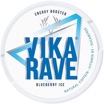 Rave Koffein Pouches Blueberry Ice - 20 Beutel mit 50mg Koffein und 3mg B5 Vitamin pro Beutel