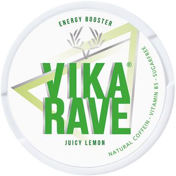 Rave Koffein Pouches Juicy Lemon - 20 Beutel mit 50mg Koffein und 3mg B5 Vitamin pro Beutel